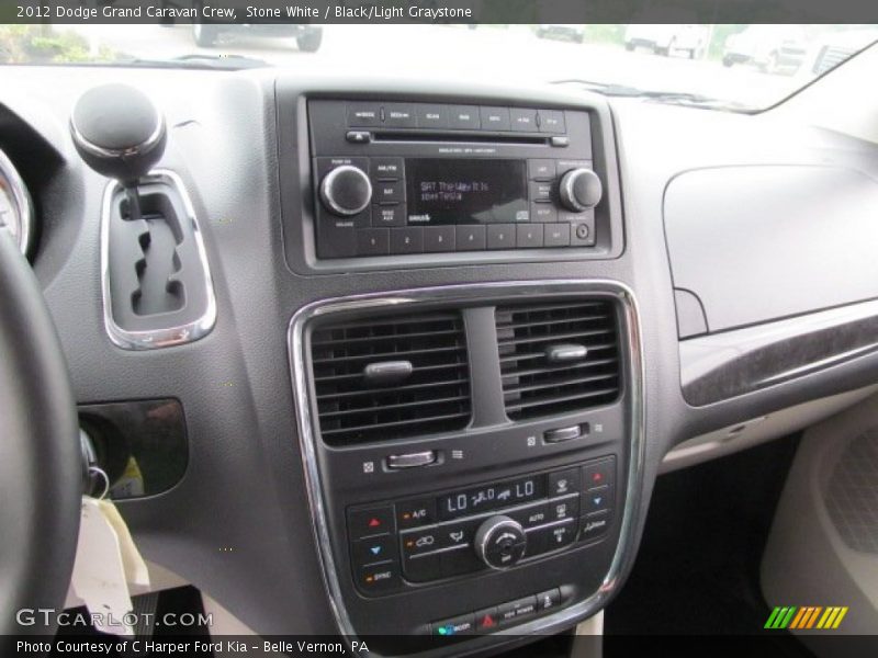 Stone White / Black/Light Graystone 2012 Dodge Grand Caravan Crew