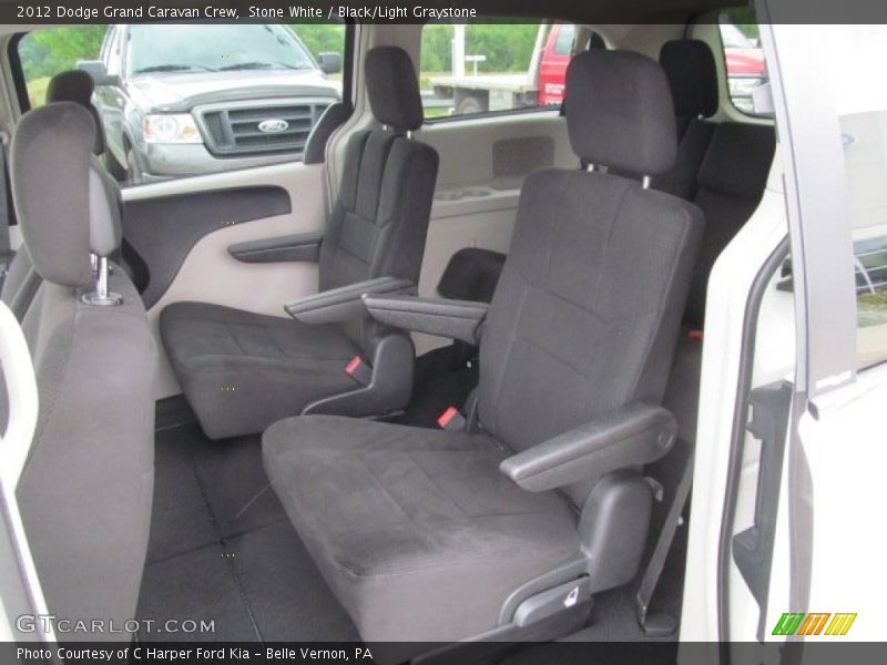 Stone White / Black/Light Graystone 2012 Dodge Grand Caravan Crew