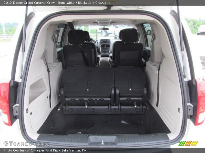 Stone White / Black/Light Graystone 2012 Dodge Grand Caravan Crew