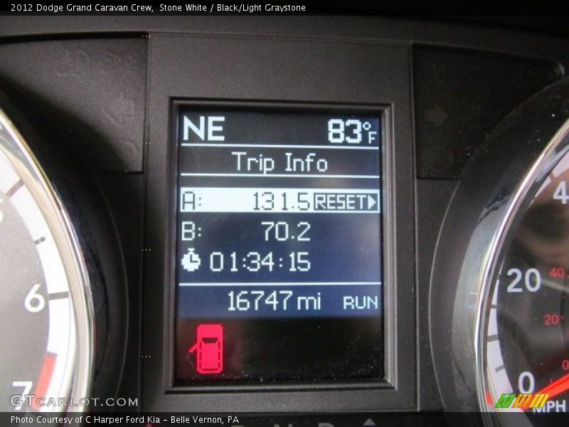 Stone White / Black/Light Graystone 2012 Dodge Grand Caravan Crew