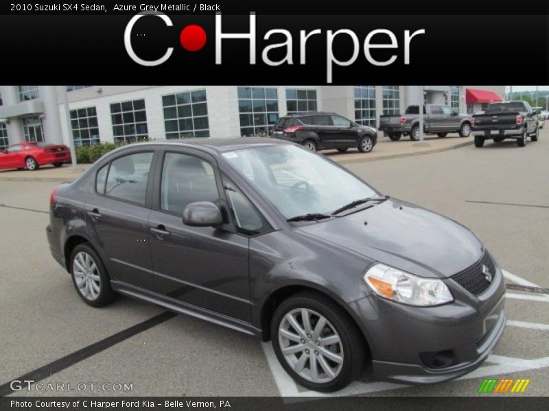 Azure Grey Metallic / Black 2010 Suzuki SX4 Sedan