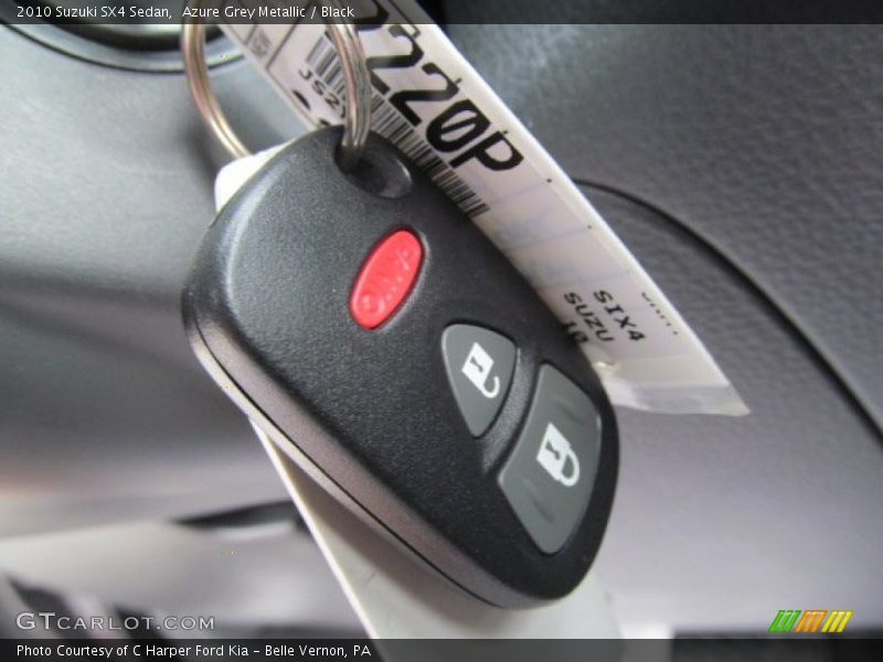 Azure Grey Metallic / Black 2010 Suzuki SX4 Sedan