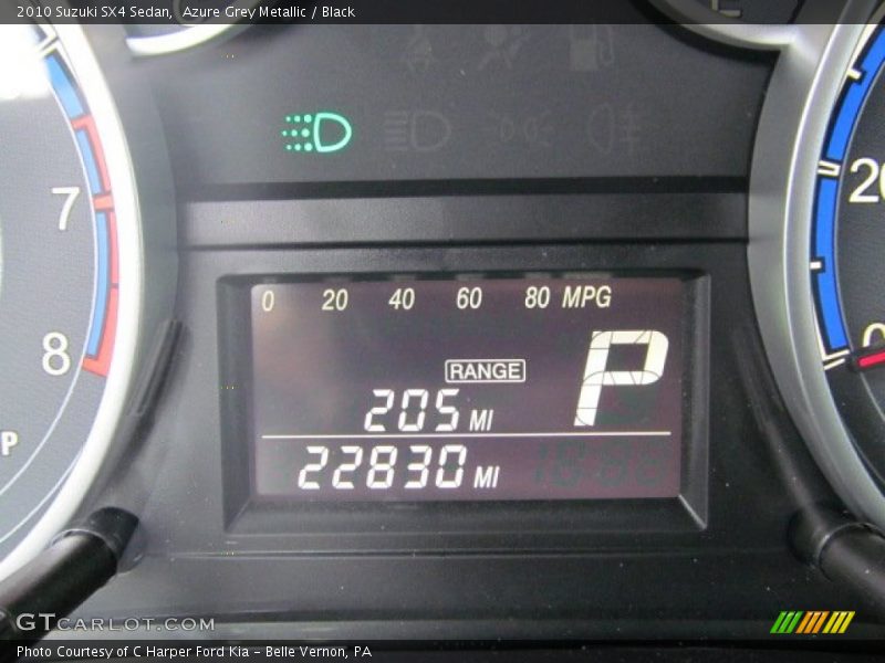 Azure Grey Metallic / Black 2010 Suzuki SX4 Sedan
