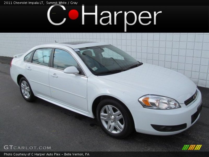 Summit White / Gray 2011 Chevrolet Impala LT