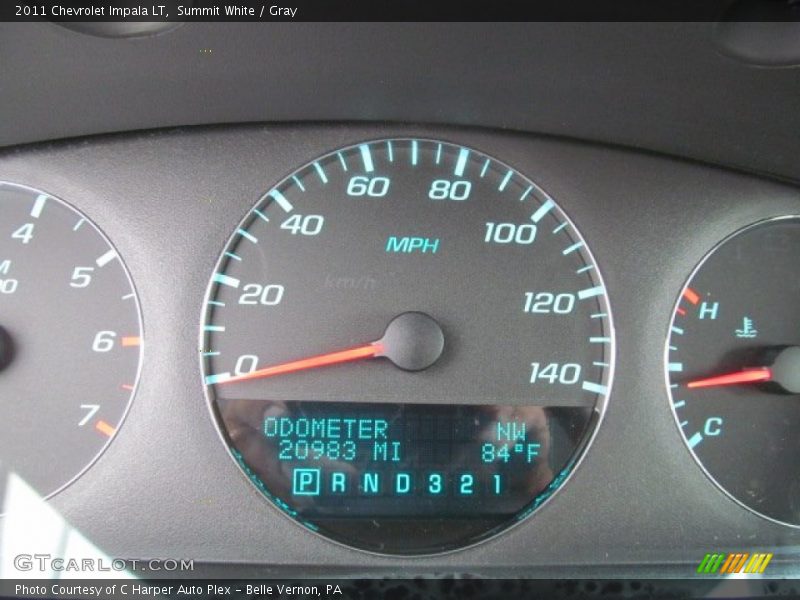 Summit White / Gray 2011 Chevrolet Impala LT