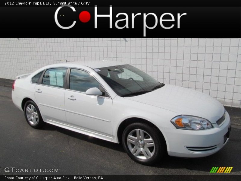 Summit White / Gray 2012 Chevrolet Impala LT