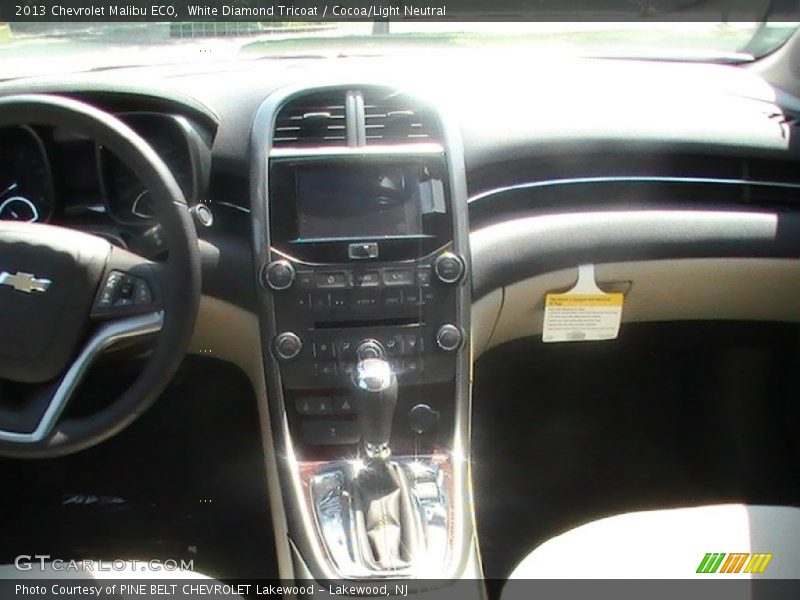 White Diamond Tricoat / Cocoa/Light Neutral 2013 Chevrolet Malibu ECO
