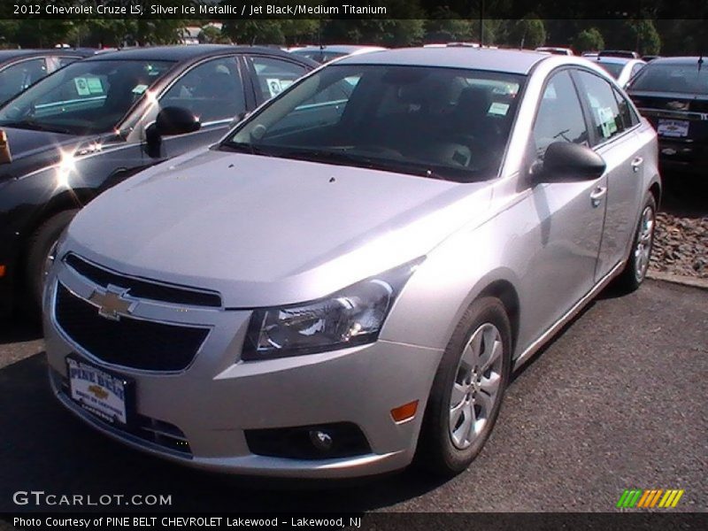 Silver Ice Metallic / Jet Black/Medium Titanium 2012 Chevrolet Cruze LS