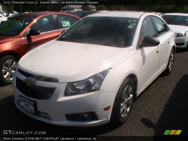 Summit White / Jet Black/Medium Titanium 2012 Chevrolet Cruze LS