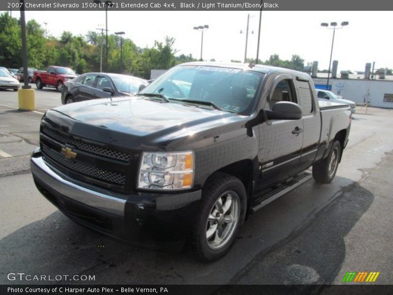 Black / Light Titanium/Ebony Black 2007 Chevrolet Silverado 1500 LT Z71 Extended Cab 4x4