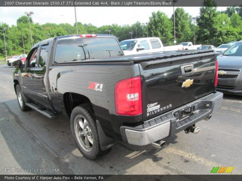 Black / Light Titanium/Ebony Black 2007 Chevrolet Silverado 1500 LT Z71 Extended Cab 4x4