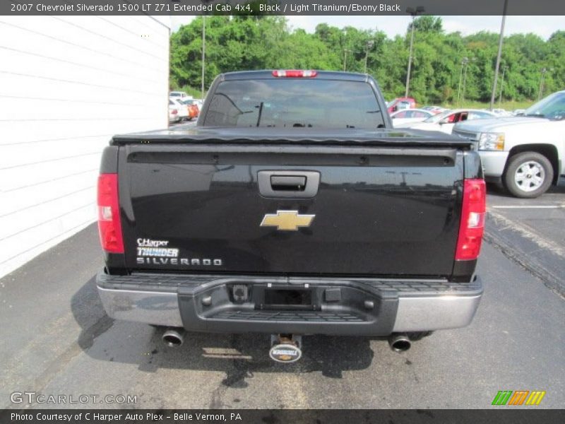 Black / Light Titanium/Ebony Black 2007 Chevrolet Silverado 1500 LT Z71 Extended Cab 4x4
