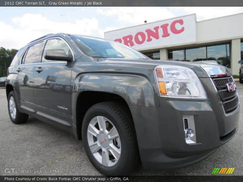Gray Green Metallic / Jet Black 2012 GMC Terrain SLT
