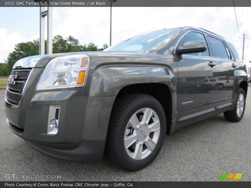 Gray Green Metallic / Jet Black 2012 GMC Terrain SLT