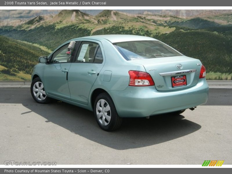 Jade Sea Metallic / Dark Charcoal 2008 Toyota Yaris Sedan