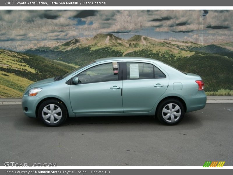 Jade Sea Metallic / Dark Charcoal 2008 Toyota Yaris Sedan