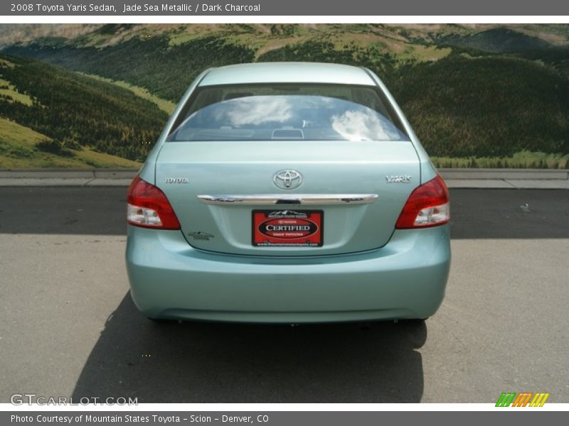 Jade Sea Metallic / Dark Charcoal 2008 Toyota Yaris Sedan