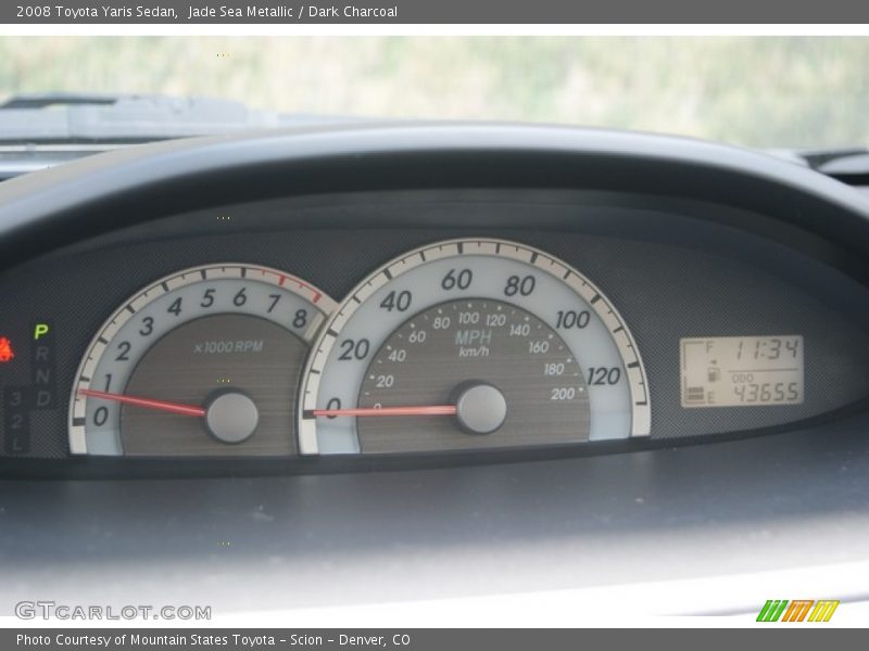 Jade Sea Metallic / Dark Charcoal 2008 Toyota Yaris Sedan