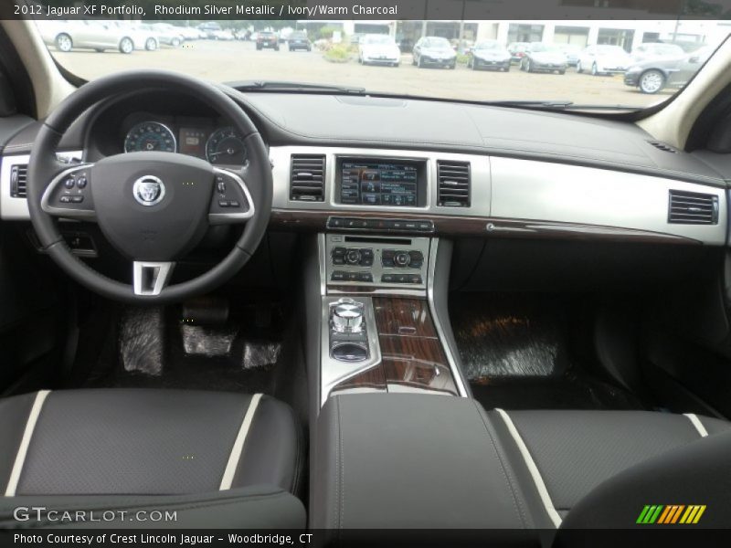 Rhodium Silver Metallic / Ivory/Warm Charcoal 2012 Jaguar XF Portfolio