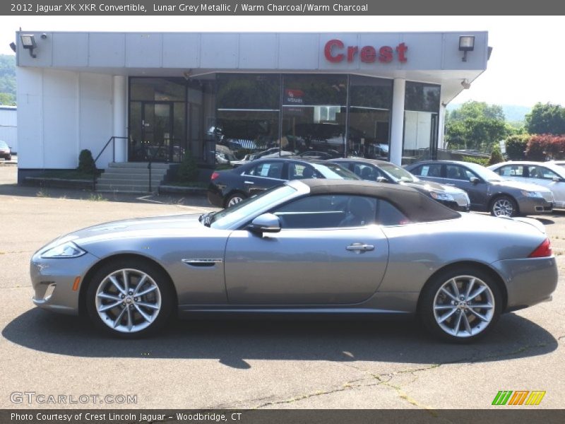 Lunar Grey Metallic / Warm Charcoal/Warm Charcoal 2012 Jaguar XK XKR Convertible