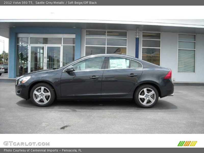 Saville Grey Metallic / Soft Beige/Off Black 2012 Volvo S60 T5
