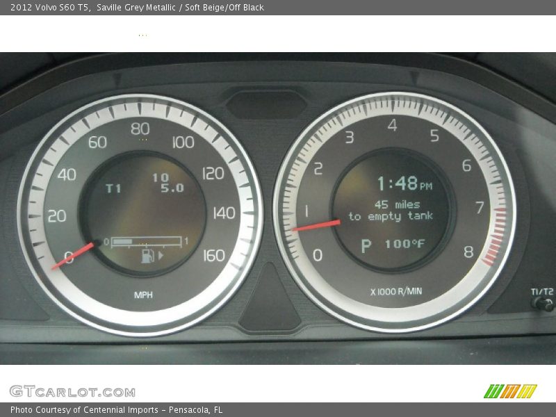 Saville Grey Metallic / Soft Beige/Off Black 2012 Volvo S60 T5