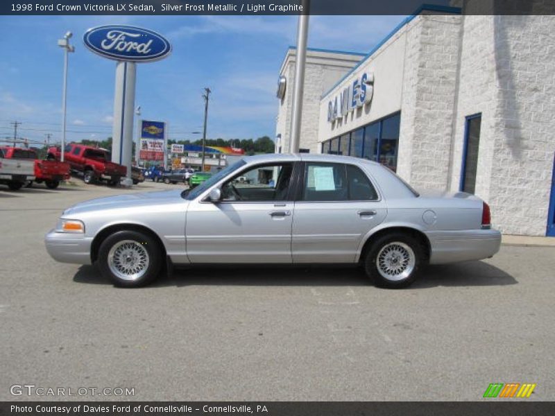 Silver Frost Metallic / Light Graphite 1998 Ford Crown Victoria LX Sedan
