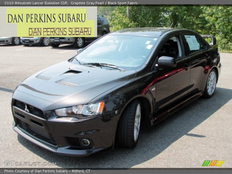 Graphite Gray Pearl / Black Sport Fabric 2010 Mitsubishi Lancer Evolution GSR
