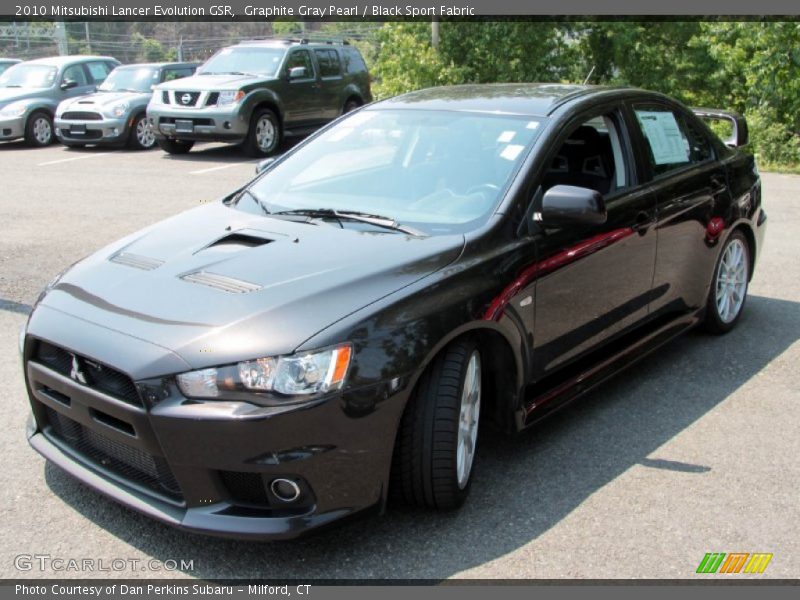 Graphite Gray Pearl / Black Sport Fabric 2010 Mitsubishi Lancer Evolution GSR