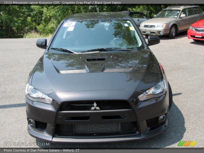 Graphite Gray Pearl / Black Sport Fabric 2010 Mitsubishi Lancer Evolution GSR