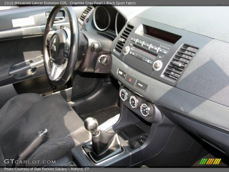 Graphite Gray Pearl / Black Sport Fabric 2010 Mitsubishi Lancer Evolution GSR