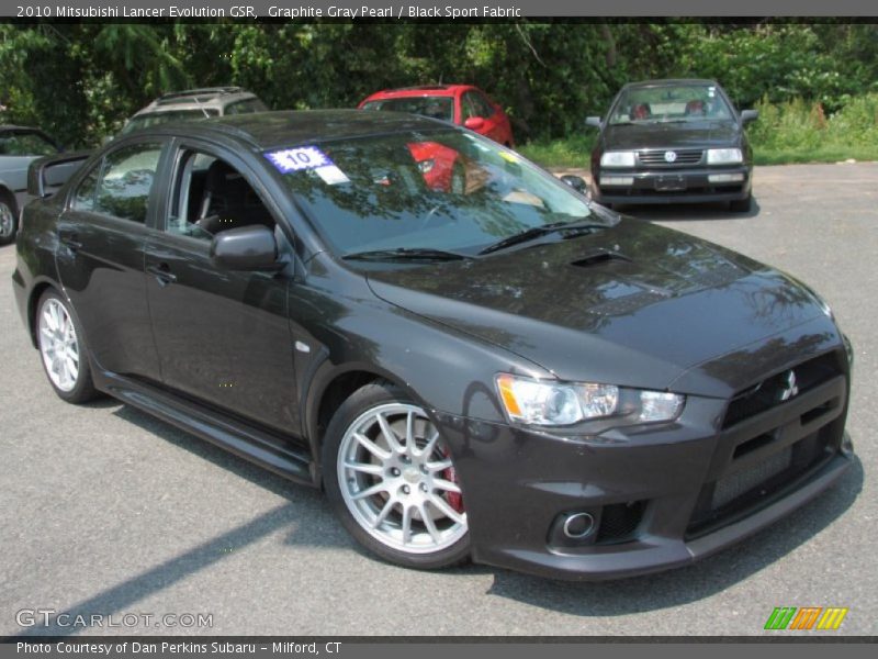 Graphite Gray Pearl / Black Sport Fabric 2010 Mitsubishi Lancer Evolution GSR
