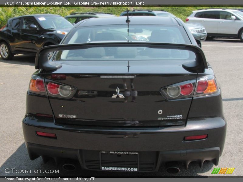 Graphite Gray Pearl / Black Sport Fabric 2010 Mitsubishi Lancer Evolution GSR