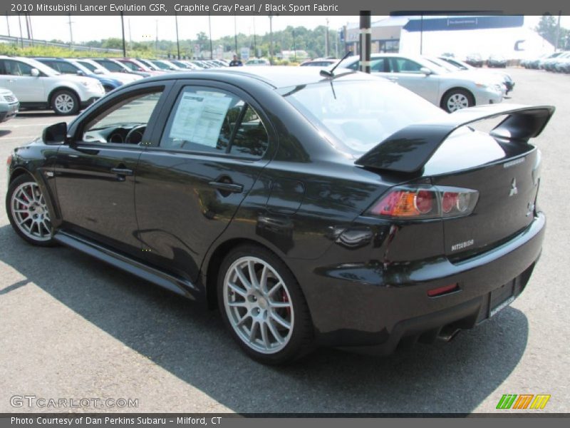Graphite Gray Pearl / Black Sport Fabric 2010 Mitsubishi Lancer Evolution GSR