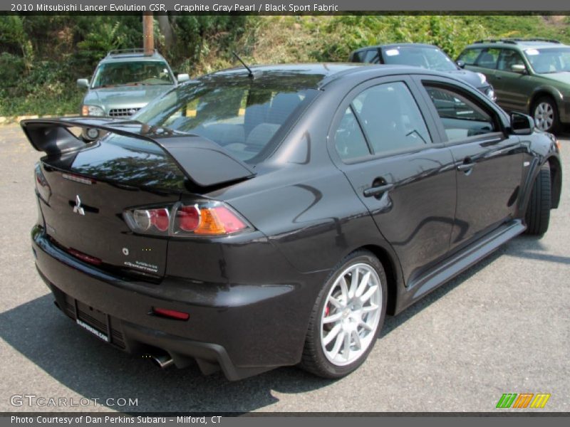 Graphite Gray Pearl / Black Sport Fabric 2010 Mitsubishi Lancer Evolution GSR