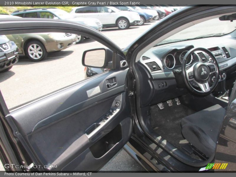 Graphite Gray Pearl / Black Sport Fabric 2010 Mitsubishi Lancer Evolution GSR