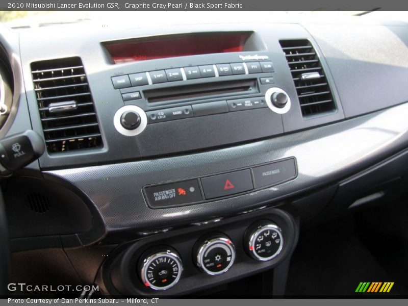 Graphite Gray Pearl / Black Sport Fabric 2010 Mitsubishi Lancer Evolution GSR