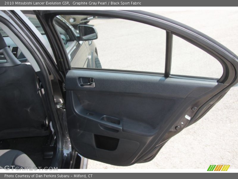Graphite Gray Pearl / Black Sport Fabric 2010 Mitsubishi Lancer Evolution GSR