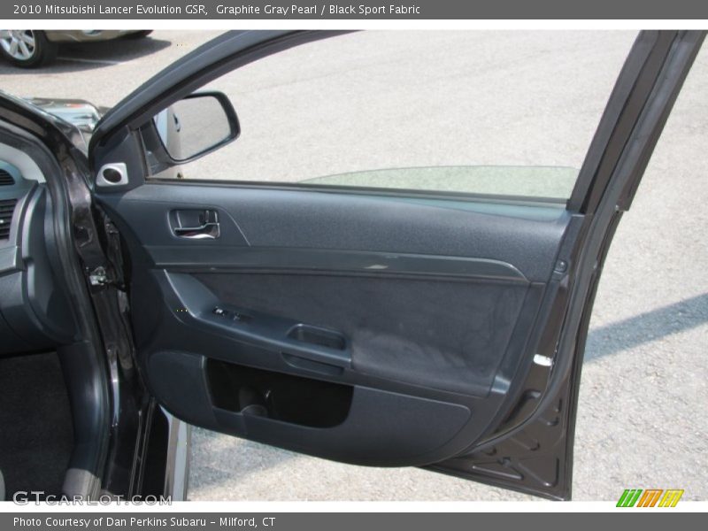 Graphite Gray Pearl / Black Sport Fabric 2010 Mitsubishi Lancer Evolution GSR