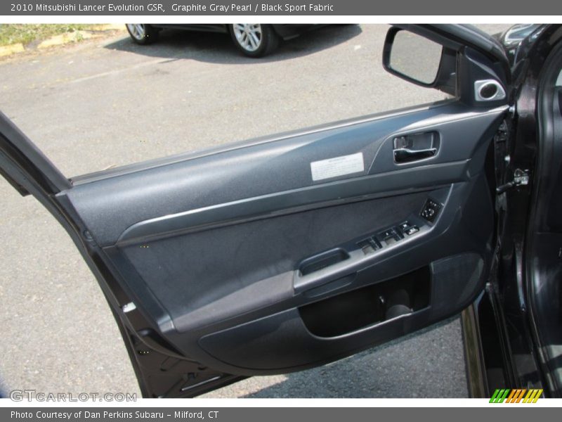 Graphite Gray Pearl / Black Sport Fabric 2010 Mitsubishi Lancer Evolution GSR