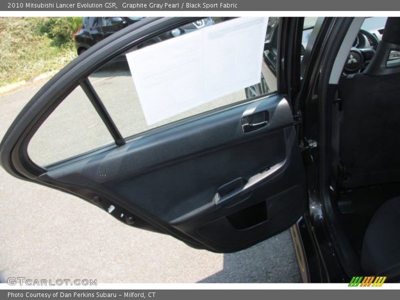 Graphite Gray Pearl / Black Sport Fabric 2010 Mitsubishi Lancer Evolution GSR