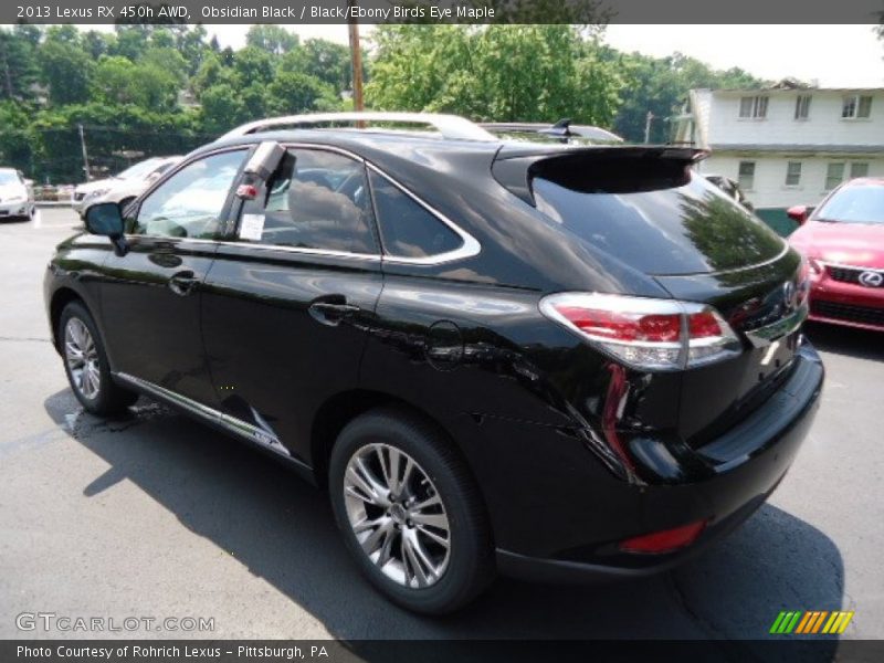 Obsidian Black / Black/Ebony Birds Eye Maple 2013 Lexus RX 450h AWD