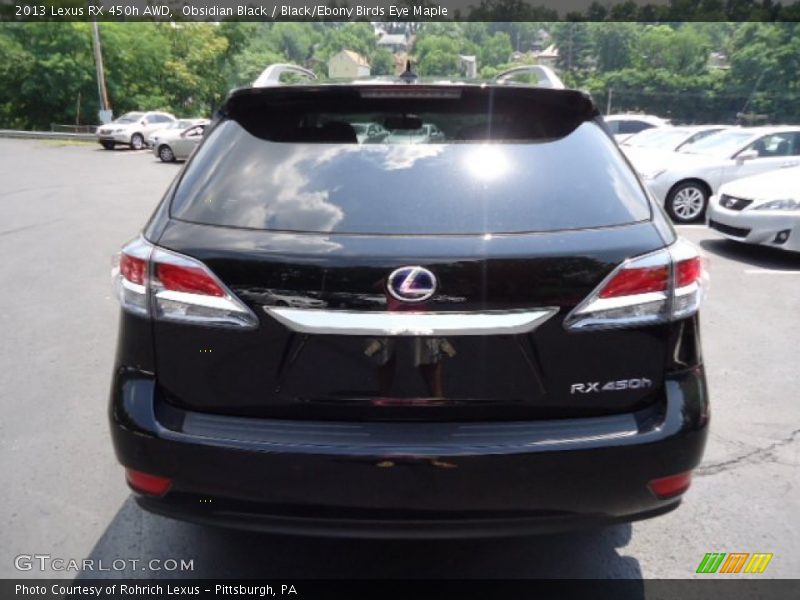 Obsidian Black / Black/Ebony Birds Eye Maple 2013 Lexus RX 450h AWD