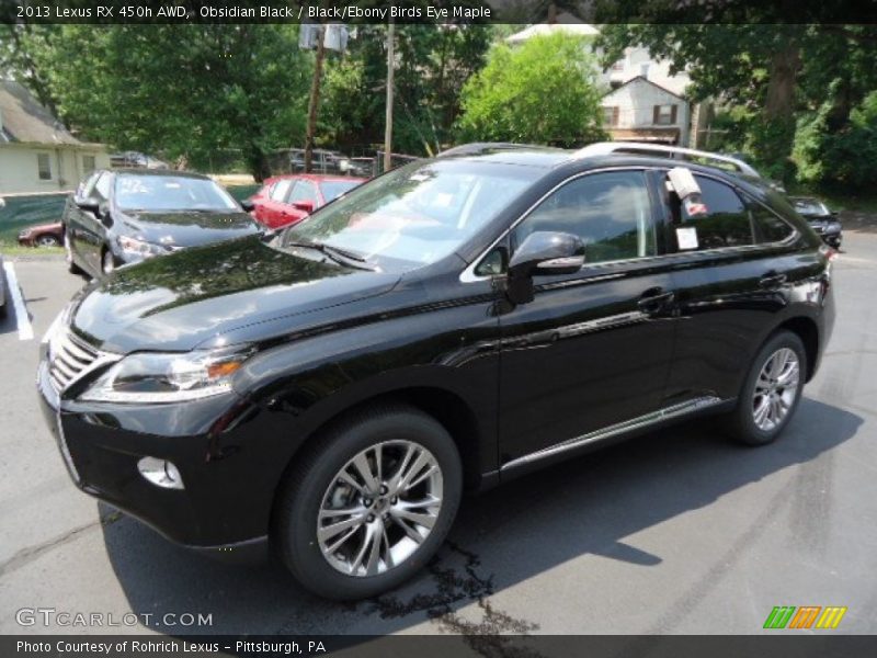 Obsidian Black / Black/Ebony Birds Eye Maple 2013 Lexus RX 450h AWD