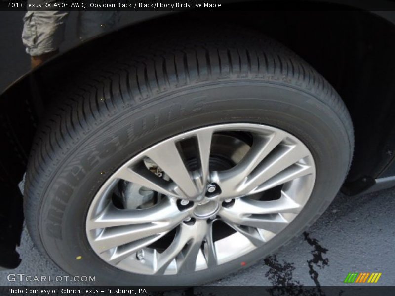Obsidian Black / Black/Ebony Birds Eye Maple 2013 Lexus RX 450h AWD