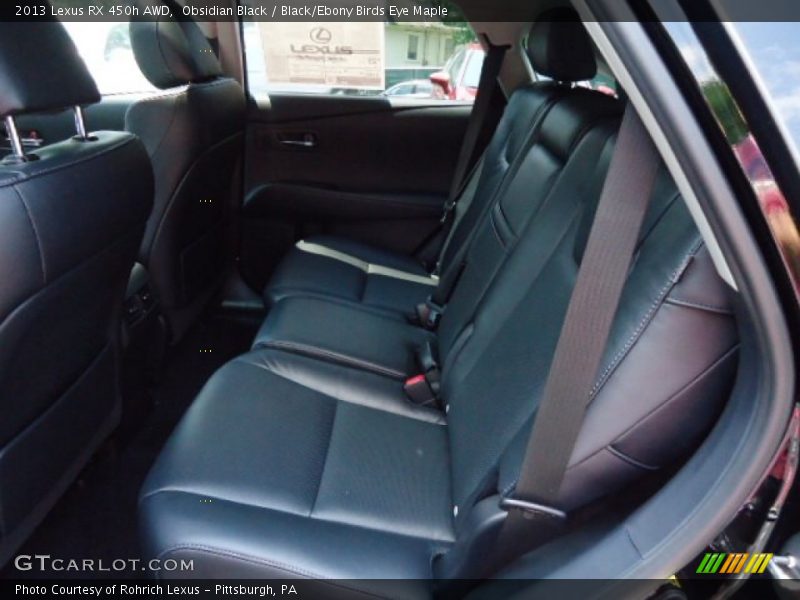 Obsidian Black / Black/Ebony Birds Eye Maple 2013 Lexus RX 450h AWD