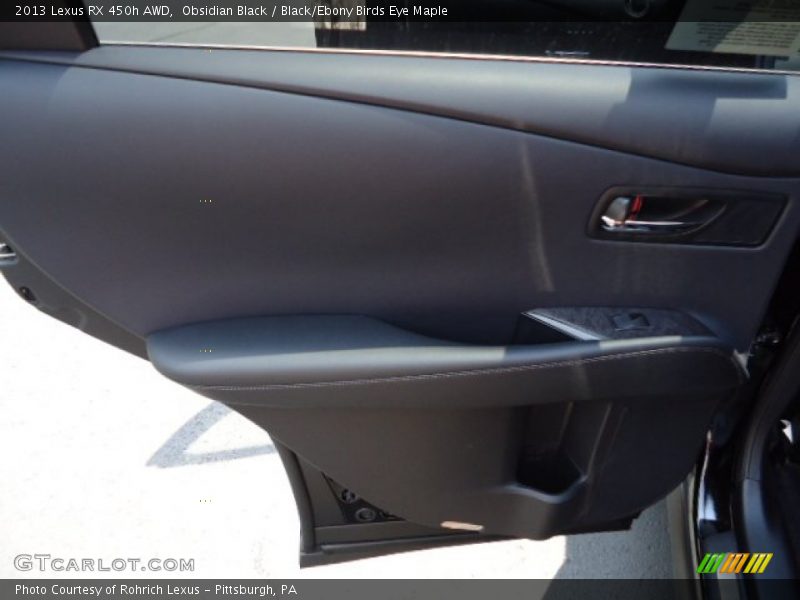 Obsidian Black / Black/Ebony Birds Eye Maple 2013 Lexus RX 450h AWD