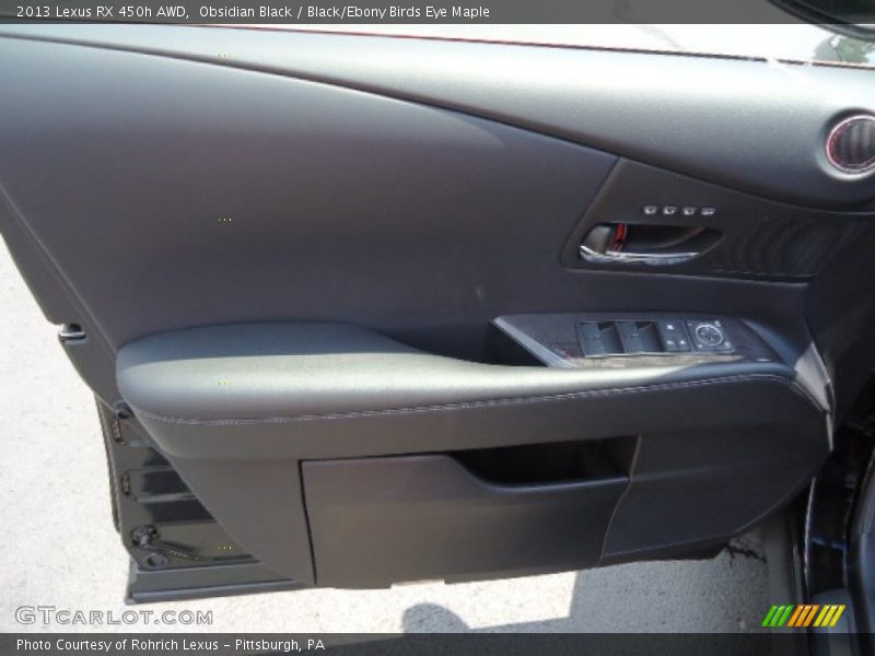 Obsidian Black / Black/Ebony Birds Eye Maple 2013 Lexus RX 450h AWD