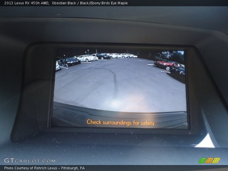 Obsidian Black / Black/Ebony Birds Eye Maple 2013 Lexus RX 450h AWD
