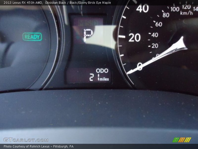 Obsidian Black / Black/Ebony Birds Eye Maple 2013 Lexus RX 450h AWD